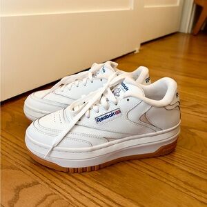 Reebok Club C Extra Platform Sneakers - Gum Sole Size 7